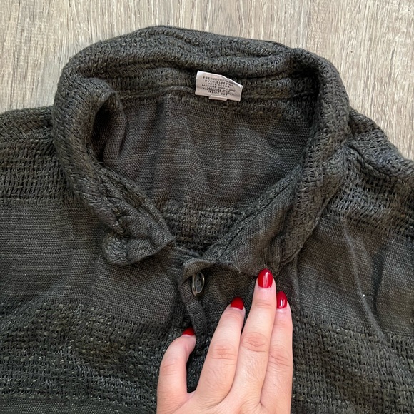 CP Shades two pocket Olive Linen Blend Woven Striped
Button Up jacket - Picture 6 of 8